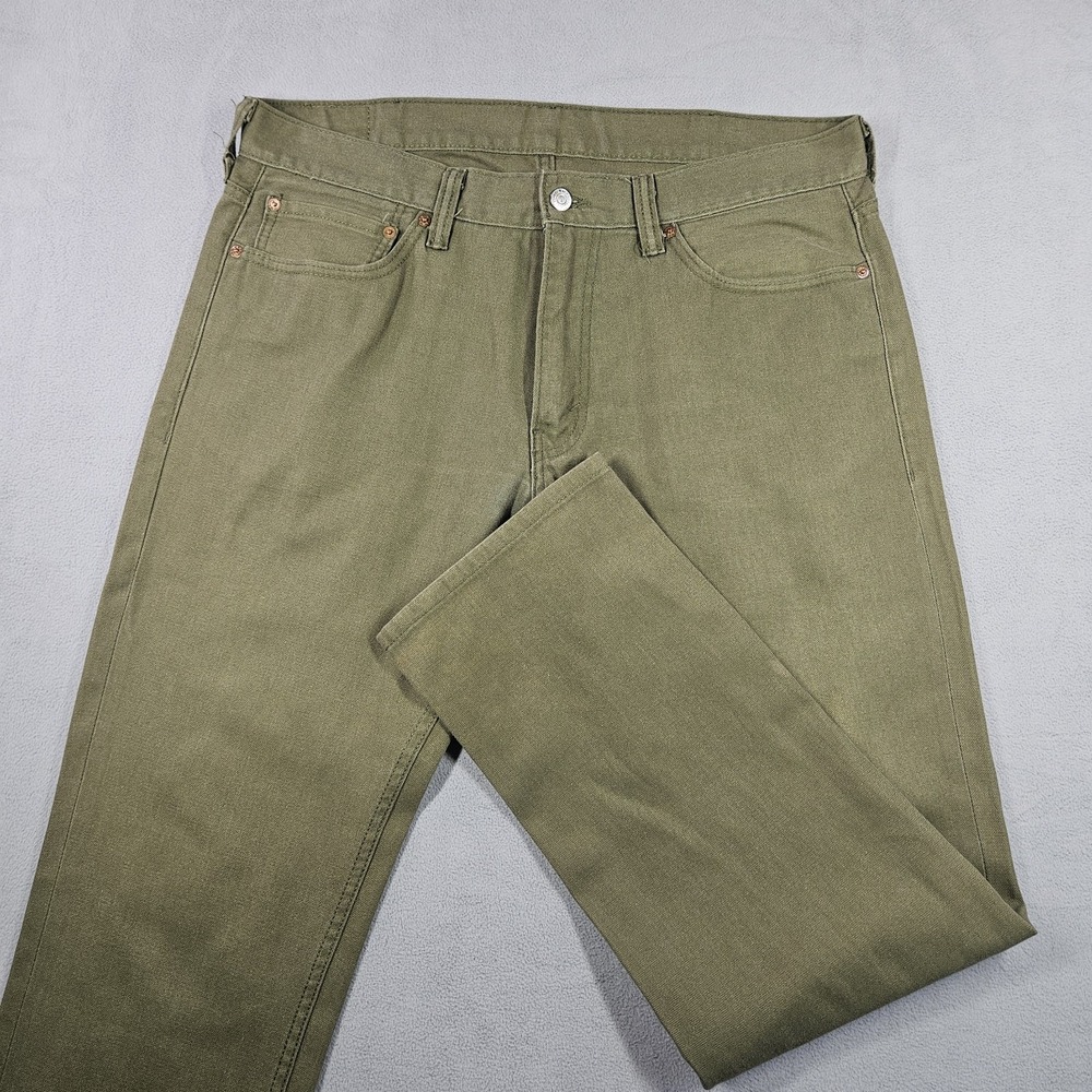 Levi's 511 Slim Fit Pants Mens 38x32* Olive Green Stretch Denim Twill Grunge